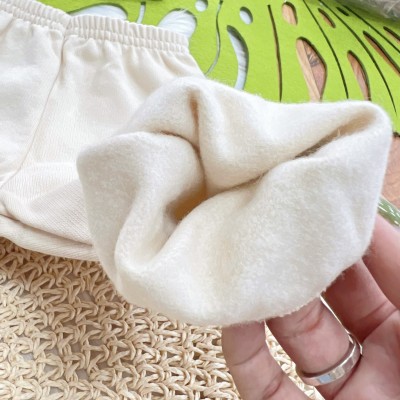 Conj. Casaco de Pelinho Ursinho e Calça de Moletom - Areia